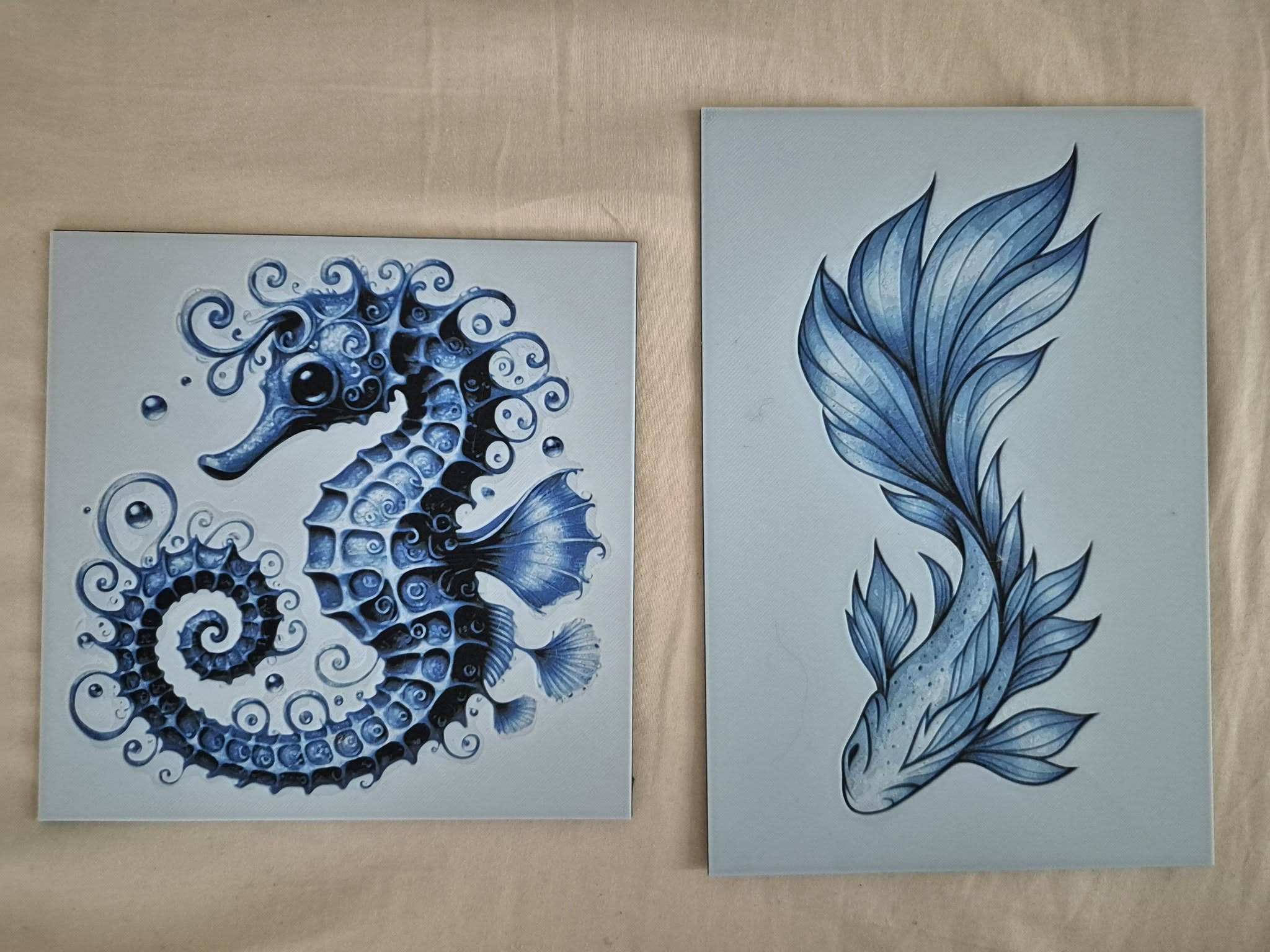 3D-printed sea-inspired pieces